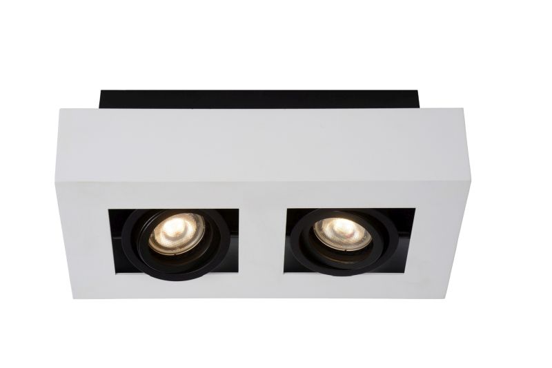 Lucide XIRAX - Stropné bodové svietidlo - LED Dim to warm - GU10 - 2x5W 2200K/3000K - White